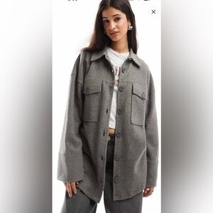 ✨NWOT ASOS SUPERSOFT CHARCOAL SHACKET✨